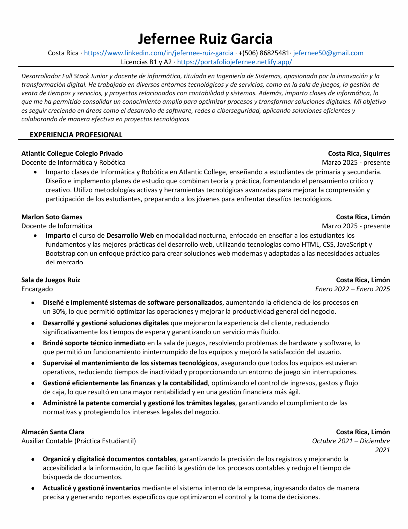 Curriculum